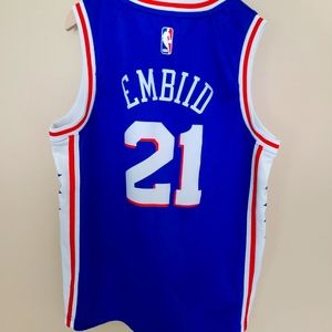#21 Joel Embiid Philadelphia 76ers NBA dri-fit swingman jersey. Youth size M
